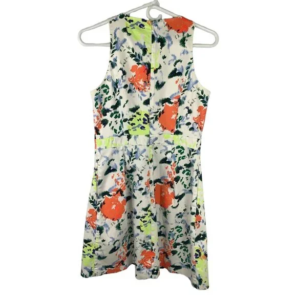Gap Designed & Crafted Womens Whte Floral Dress 6  Sleeveless - Picture 2 of 6